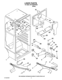 LINER PARTS Diagram and Parts List for W4TXNWFWQ03  Whirlpool Refrigerator