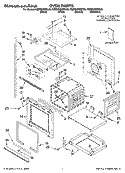 OVEN PARTS Diagram and Parts List for KEBS208SBT00  KitchenAid Wall Oven