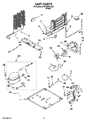 UNIT PARTS Diagram and Parts List for 5VET3DTKLQ05  Whirlpool Refrigerator