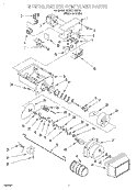 MOTOR AND ICE CONTAINER Diagram and Parts List for 3XART725F00  Whirlpool Refrigerator