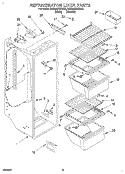 REFRIGERATOR LINER Diagram and Parts List for 4ED20ZKXDN00  Whirlpool Refrigerator