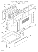 DOOR AND DRAWER Diagram and Parts List for KGST300FAL1  KitchenAid Range