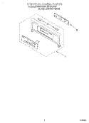 CONTROL PANEL, LITERATURE Diagram and Parts List for RBD275PDB1  Whirlpool Wall Oven