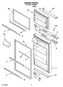 DOOR PARTS Diagram and Parts List for IST163301  Inglis Refrigerator