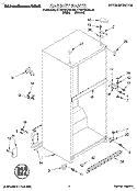 CABINET Diagram and Parts List for KTRS19KDWH03  KitchenAid Refrigerator