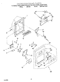 DISPENSER FRONT Diagram and Parts List for GD22DCXHT02  Whirlpool Refrigerator