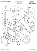 OVEN, LITERATURE Diagram and Parts List for KEBS107DSS11  KitchenAid Wall Oven