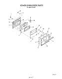 LOWER OVEN DOOR Diagram and Parts List for B9758B3  Roper Wall Oven