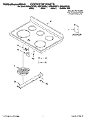 COOKTOP PARTS Diagram and Parts List for KERA205PSS2  KitchenAid Range