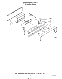 BACKGUARD Diagram and Parts List for SF3300ERW0  Whirlpool Range