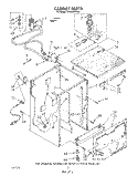 CABINET Diagram and Parts List for DP8350XVN2  Whirlpool Dishwasher