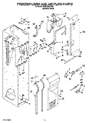 FREEZER LINER AND AIR FLOW PARTS Diagram and Parts List for KSSC36QTS02  KitchenAid Refrigerator