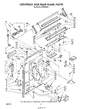 CONTROLS AND REAR PANEL Diagram and Parts List for LA9800XSW1  Whirlpool Washer