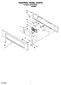 CONTROL PANEL PARTS Diagram and Parts List for KBHS109SSS01  KitchenAid Microwave