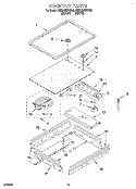 COOKTOP, LIT/OPTIONAL Diagram and Parts List for KEDC205BWH0  KitchenAid Range