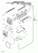 ICEMAKER PARTS, OPTIONAL PARTS (NOT INCLUDED) Diagram and Parts List for KSRS25RVBL02  KitchenAid Refrigerator