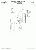 CONTROL PANEL PARTS Diagram and Parts List for MH1160XSD4  Whirlpool Microwave