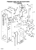 FREEZER LINER AND AIR FLOW PARTS Diagram and Parts List for KSSC48QMS02  KitchenAid Refrigerator