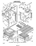 Part Location Diagram of 984147 Whirlpool Baffle, Liner Top