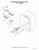 REFRIGERATOR LINER PARTS Diagram and Parts List for GX5FHDXVQ05  Whirlpool Refrigerator