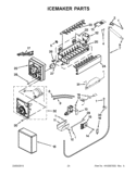 ICEMAKER PARTS Diagram and Parts List for KSSO36FTX17  KitchenAid Refrigerator