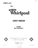 SECTION Diagram and Parts List for EH15VSXLN2  Whirlpool Freezer