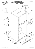 CABINET PARTS Diagram and Parts List for ET8RHMXKT05  Whirlpool Refrigerator