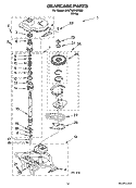 GEARCASE PARTS, OPTIONAL PARTS (NOT INCLUDED) Diagram and Parts List for 3XWTW5105SQ0  Whirlpool Washer