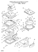 REFRIGERATOR SHELF Diagram and Parts List for KSRS22QDWH01  KitchenAid Refrigerator