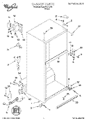 CABINET Diagram and Parts List for 3XARG477GF03  Whirlpool Refrigerator