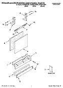 DOOR AND PANEL PARTS Diagram and Parts List for KUDS01DJBT1  KitchenAid Dishwasher