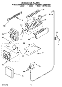 ICEMAKER PARTS, OPTIONAL PARTS Diagram and Parts List for GC5SHEXNT04  Whirlpool Refrigerator
