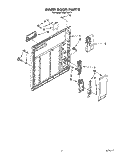 INNER DOOR Diagram and Parts List for DU8770XY1  Whirlpool Dishwasher
