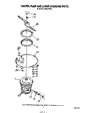 HEATER, PUMP AND LOWER SPRAY ARM Diagram and Parts List for DP6000XRP2  Whirlpool Dishwasher