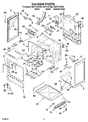 CHASSIS PARTS Diagram and Parts List for GERP4120SS0  Whirlpool Range