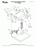 TOP AND CONSOLE PARTS Diagram and Parts List for WGD4750XQ1  Whirlpool Dryer
