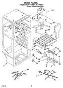 LINER PARTS Diagram and Parts List for RT14HDXKQ01  Roper Refrigerator