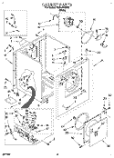 CABINET Diagram and Parts List for TGDL400BW2  Whirlpool Dryer