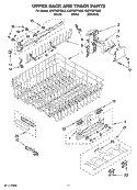 UPPER RACK AND TRACK PARTS Diagram and Parts List for KUDT03FTBL2  KitchenAid Dishwasher