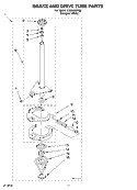 BRAKE AND DRIVE TUBE Diagram and Parts List for LSB6400KQ0  Whirlpool Washer