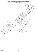 ESCUTCHEON AND CONTROL PARTS Diagram and Parts List for KCB148P  KitchenAid Blender