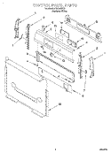CONTROL PANEL Diagram and Parts List for FGS335EQ0  Roper Range