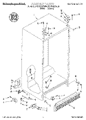 CABINET Diagram and Parts List for KSRP22KFAL00  KitchenAid Refrigerator