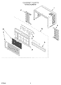 CABINET Diagram and Parts List for ACQ052PK0  Whirlpool Air Conditioner