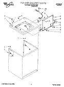TOP AND CABINET Diagram and Parts List for 8LSC6244BN2  Whirlpool Washer