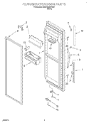 REFRIGERATOR DOOR Diagram and Parts List for 3ED27DQXFW00  Whirlpool Refrigerator