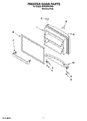 FREEZER DOOR PARTS, OPTIONAL PARTS (NOT INCLUDED) Diagram and Parts List for KTRC22KVSS00  KitchenAid Refrigerator