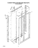 CABINET TRIMS AND BREAKER TRIM Diagram and Parts List for 4KSRF36DTX2  KitchenAid Refrigerator