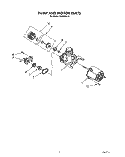 PUMP AND MOTOR Diagram and Parts List for WU3006X0  Roper Dishwasher