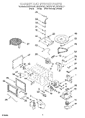 CABINET AND STIRRER Diagram and Parts List for GSC278PJS1  Whirlpool Microwave Oven Combo